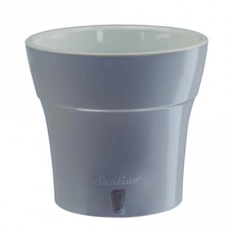 Горшок для цветов Дали с системой автополива и контролем уровня воды дымчатый серый-серый 2,1 л изображение 8