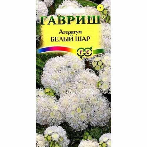 Агератум Белый шар Гавриш изображение 1 артикул 40577