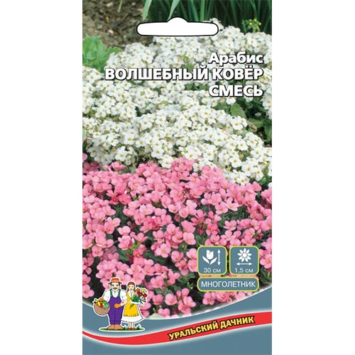 Арабис альпийский Волшебный ковер, смесь окрасок Уральский дачник изображение 1 артикул 94761