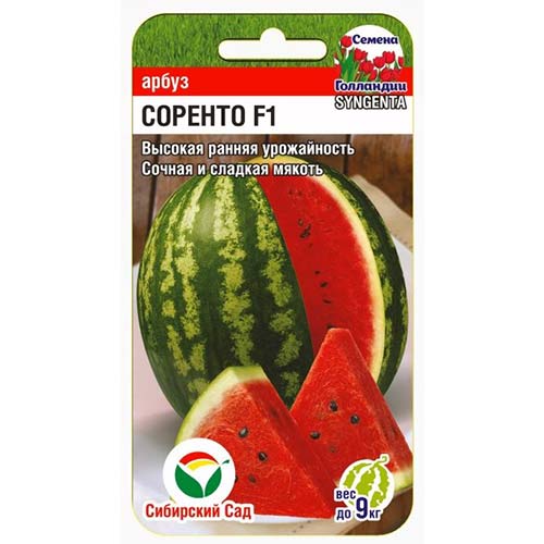 Арбуз Соренто F1 Сибирский сад изображение 1 артикул 83974