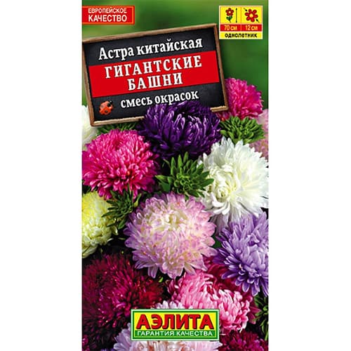 Астра китайская Гигантские башни, смесь окрасок Аэлита изображение 1 артикул 98827