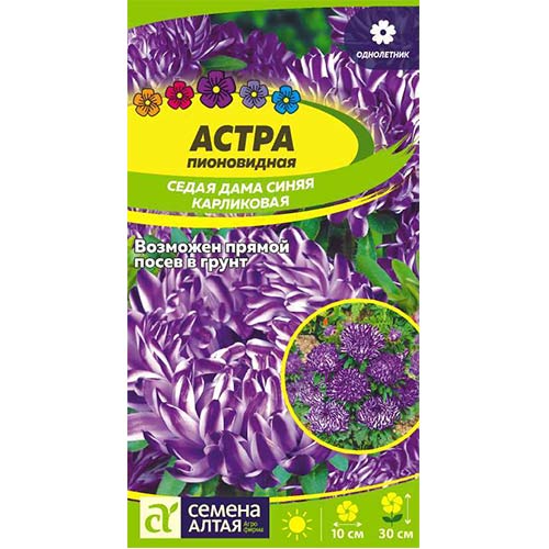 Астра Седая Дама синяя Семена Алтая изображение 1 артикул 84798