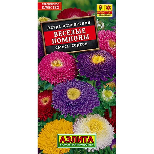 Астра Веселые помпоны, смесь окрасок Аэлита изображение 1 артикул 98841