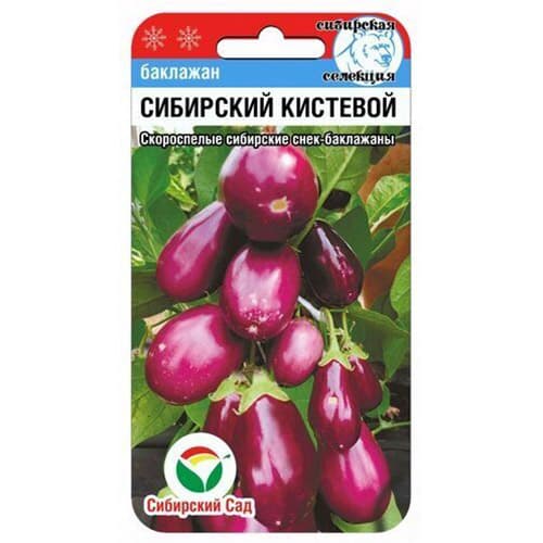 Баклажан Сибирский кистевой Сибирский сад изображение 1 артикул 97152