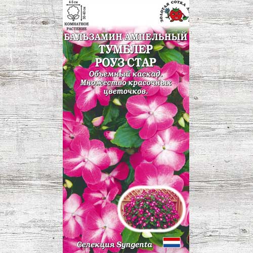 Бальзамин Тумблер Роуз Стар F1 изображение 1 артикул 83697