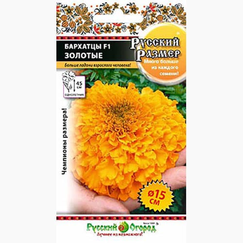 Бархатцы Русский размер Золотые F1 Русский огород НК изображение 1 артикул 97379
