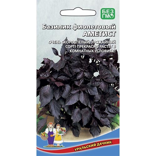 Базилик Аметист фиолетовый Уральский дачник изображение 1 артикул 94449