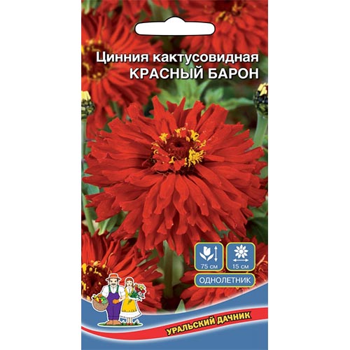 Цинния Красный барон Уральский дачник изображение 1 артикул 94854