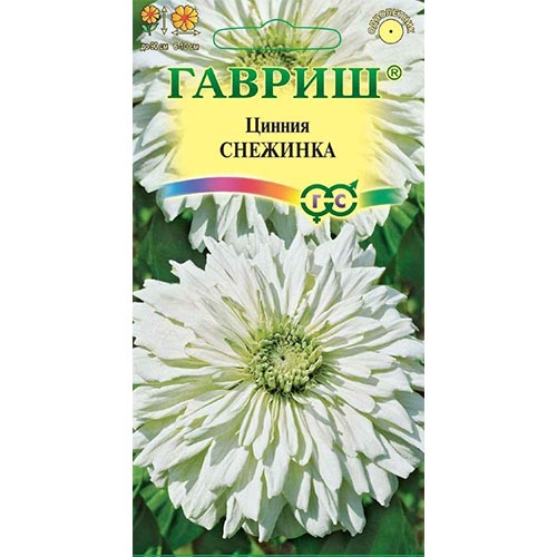 Цинния Снежинка Гавриш изображение 1 артикул 92274