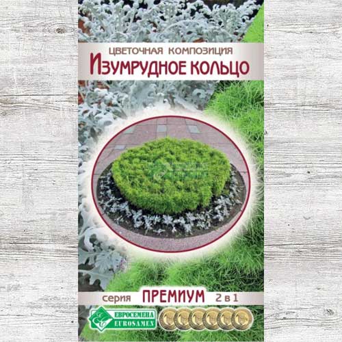 Цветочная композиция Изумрудное кольцо, смесь окрасок изображение 1 артикул 83403