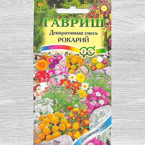 Декоративная смесь Рокарий, смесь окрасок Гавриш артикул фото 1 Декоративная смесь Рокарий, смесь окрасок Гавриш изображение 1 артикул 82369