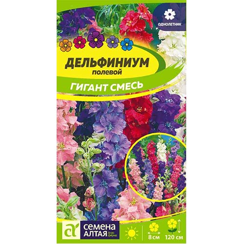 Дельфиниум Гигантский, смесь окрасок Семена Алтая артикул фото 1 Дельфиниум Гигантский, смесь окрасок Семена Алтая изображение 1 артикул 81666