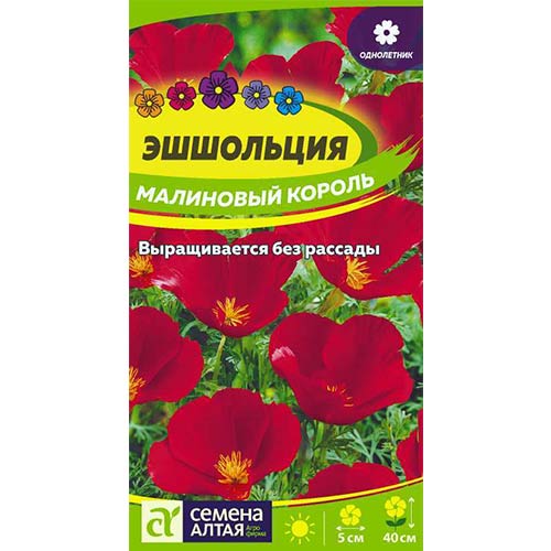 Эшшольция Малиновый Король Семена Алтая артикул фото 1 Эшшольция Малиновый Король Семена Алтая изображение 1 артикул 84786