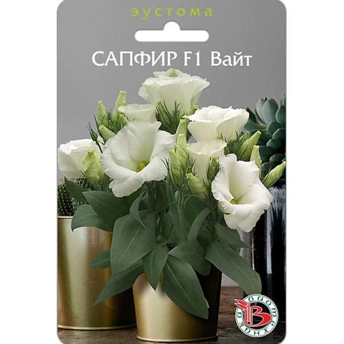 Эустома (лизиантус) горшечная Сапфир Вайт F1 Биотехника изображение 1 артикул 91614