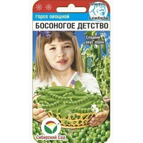 Горох Босоногое детство Сибирский сад артикул фото 1 Горох Босоногое детство Сибирский сад изображение 1 артикул 94325
