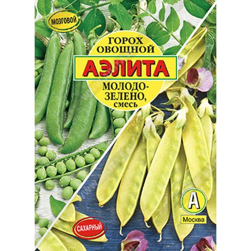 Горох овощной Молодо-зелено, смесь сортов Аэлита артикул фото 1 Горох овощной Молодо-зелено, смесь сортов Аэлита изображение 1 артикул 98215