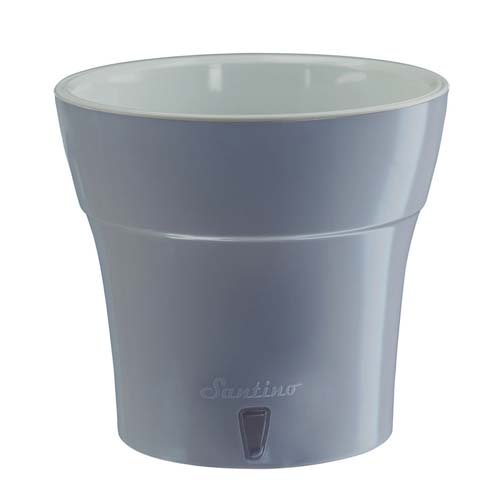 Горшок для цветов Дали с системой автополива и контролем уровня воды дымчатый серый-серый 2,1 л изображение 1 артикул 85310