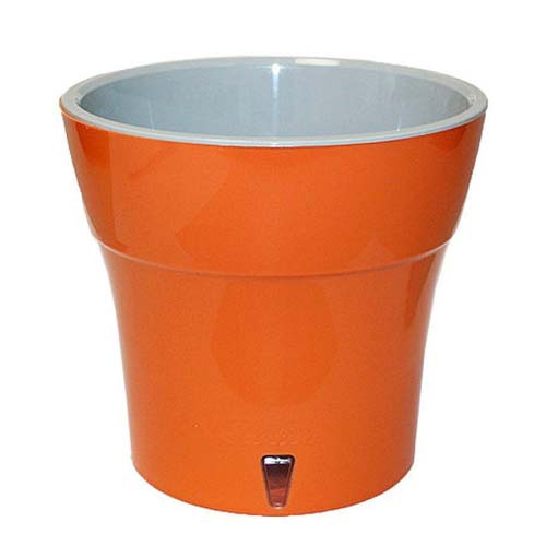 Горшок для цветов Дали с системой автополива и контролем уровня воды персик-серый 2,1 л изображение 1 артикул 85307
