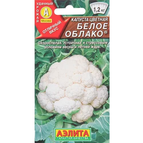 Капуста цветная Белое облако Аэлита артикул фото 1 Капуста цветная Белое облако Аэлита изображение 1 артикул 98287