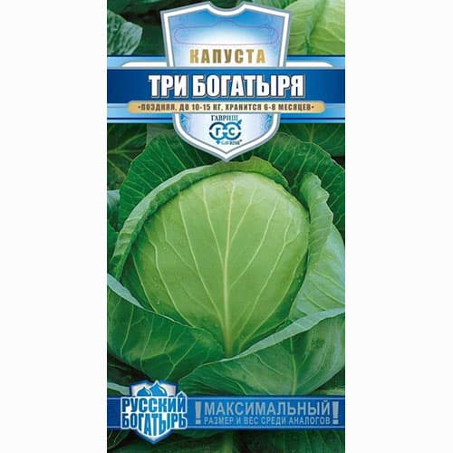 Капуста белокочанная Три богатыря Гавриш артикул фото 1 Капуста белокочанная Три богатыря Гавриш изображение 1 артикул 65207