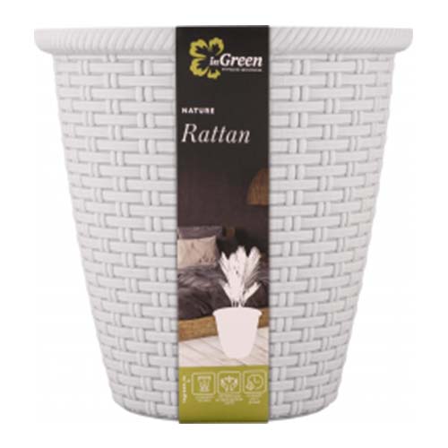 Кашпо Rattan 4,5 л с внутренним горшком 2,25 л Утренний туман изображение 1 артикул 85240