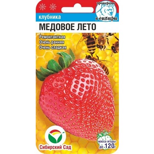 Земляника ремонтантная (крупноплодная) Медовое лето Сибирский сад изображение 1 артикул 66623