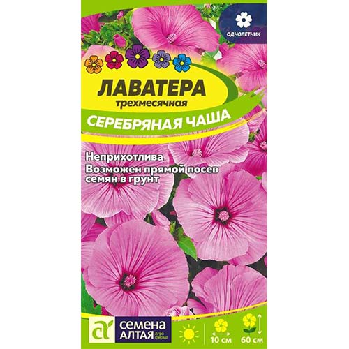 Лаватера Серебряная чаша Семена Алтая артикул фото 1 Лаватера Серебряная чаша Семена Алтая изображение 1 артикул 84757