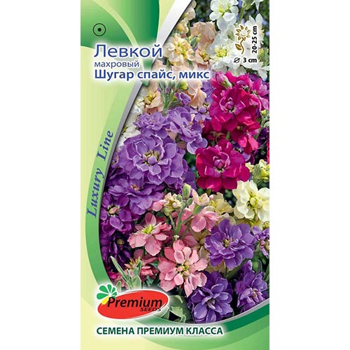 Левкой Шугар, смесь окрасок Premium Seeds изображение 1 артикул 93198
