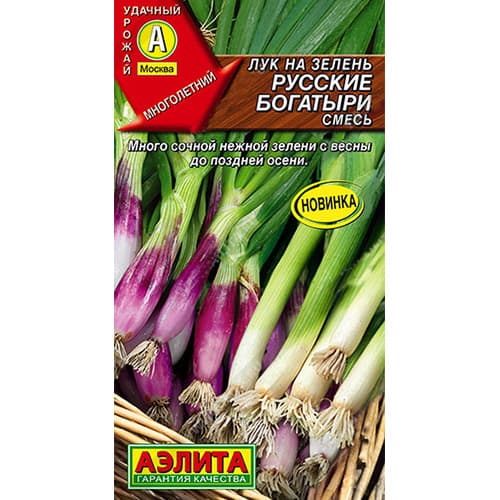 Лук на зелень Русские богатыри, смесь сортов Аэлита изображение 1 артикул 98319