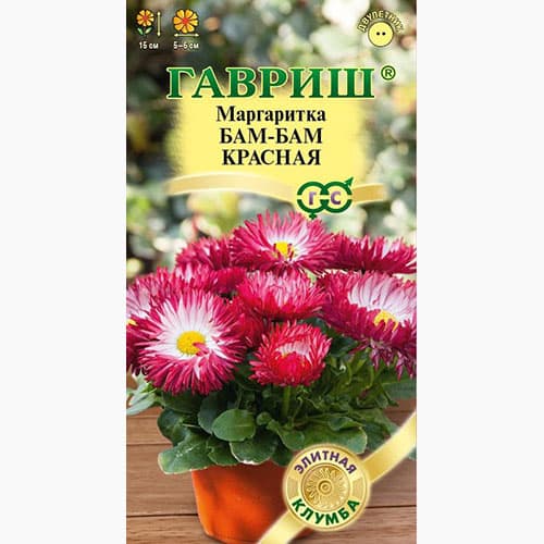 Маргаритка Бам-бам красная Гавриш изображение 1 артикул 97749
