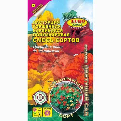 Настурция карликовая Горшечная , смесь окрасок Аэлита изображение 1 артикул 99010