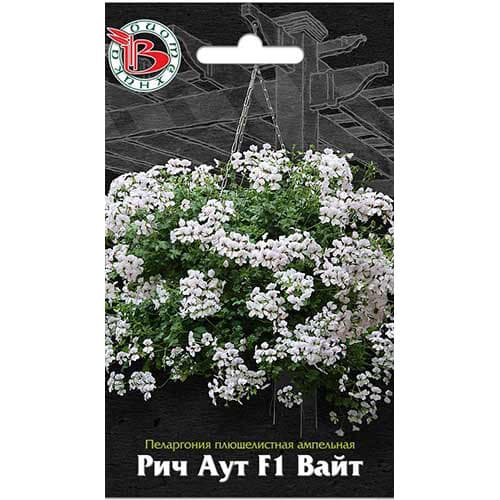 Пеларгония плющелистная ампельная Рич Аут Вайт F1 Биотехника изображение 1 артикул 82699