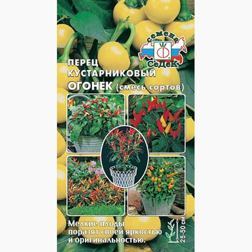 Перец острый кустарниковый Огонёк, смесь сортов Седек изображение 1 артикул 98051