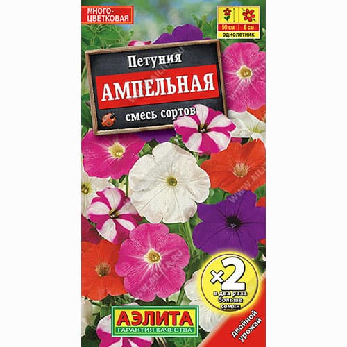 Петуния Ампельная, смесь окрасок Аэлита артикул фото 1 Петуния Ампельная, смесь окрасок Аэлита изображение 1 артикул 99032