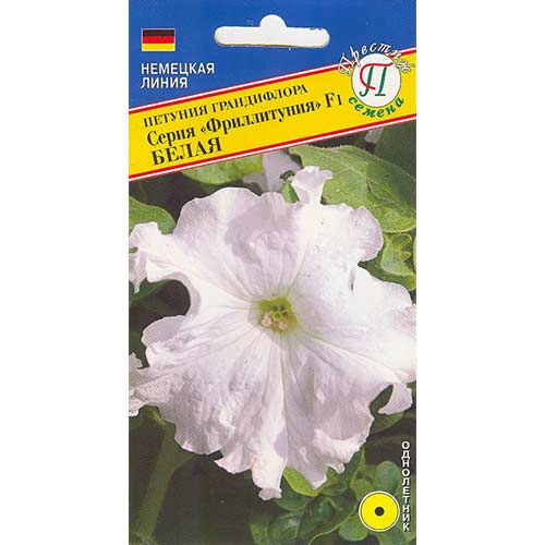 Петуния Фриллитуния белая F1 Престиж артикул фото 1 Петуния Фриллитуния белая F1 Престиж изображение 1 артикул 65880