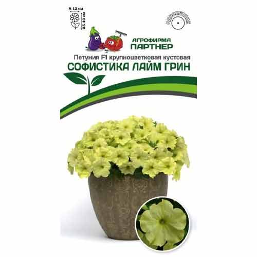 Петуния крупноцветковая кустовая Софистика Лайм Грин F1 Партнер изображение 1 артикул 97243