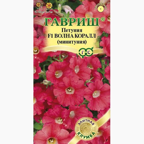 Петуния (минитуния) суперкаскадная Волна коралл F1 Гавриш артикул фото 1 Петуния (минитуния) суперкаскадная Волна коралл F1 Гавриш изображение 1 артикул 97764