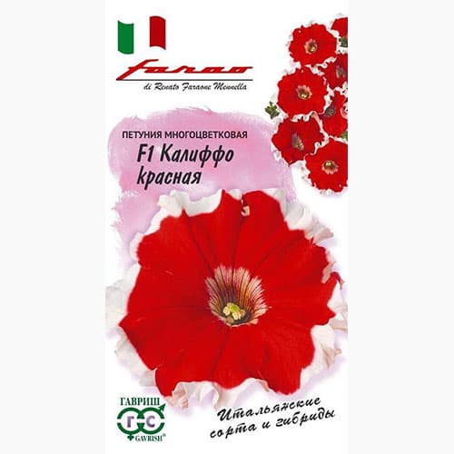 Петуния многоцветковая Калиффо красная F1 Гавриш артикул фото 1 Петуния многоцветковая Калиффо красная F1 Гавриш изображение 1 артикул 97775