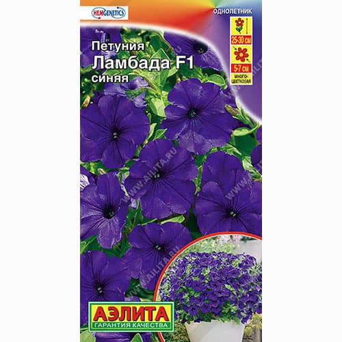 Петуния многоцветковая Ламбада синяя F1 Аэлита артикул фото 1 Петуния многоцветковая Ламбада синяя F1 Аэлита изображение 1 артикул 99084