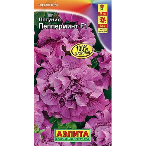 Петуния многоцветковая махровая Пепперминт F1 Аэлита изображение 1 артикул 40390