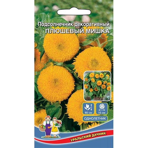 Подсолнечник декоративный Плюшевый мишка Уральский дачник изображение 1 артикул 94840