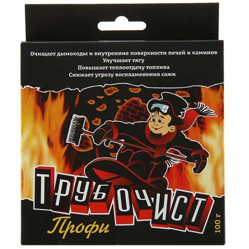 Средство для устранения сажи и копоти в трубах и дымоходах Трубочист профи артикул фото 1 Средство для устранения сажи и копоти в трубах и дымоходах Трубочист профи изображение 1 артикул 85472