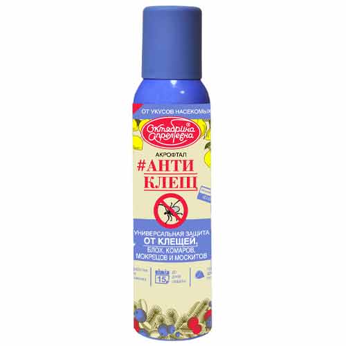 Средство для защиты от укусов насекомых Акрофтал Антиклещ изображение 1 артикул 85570
