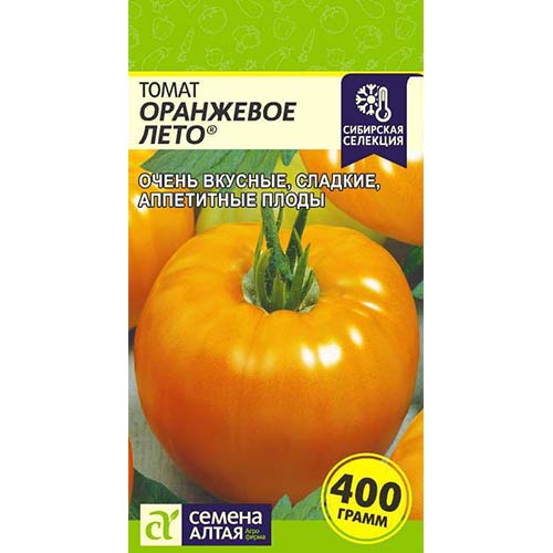 Томат Оранжевое лето Семена Алтая артикул фото 1 Томат Оранжевое лето Семена Алтая изображение 1 артикул 81586