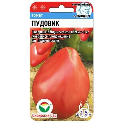 Томат Пудовик Сибирский сад артикул фото 1 Томат Пудовик Сибирский сад изображение 1 артикул 97181