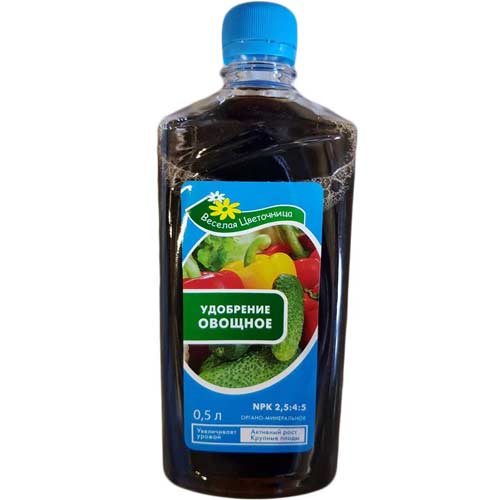 Удобрение Веселая Цветочница овощное артикул фото 1 Удобрение Веселая Цветочница овощное изображение 1 артикул 84082