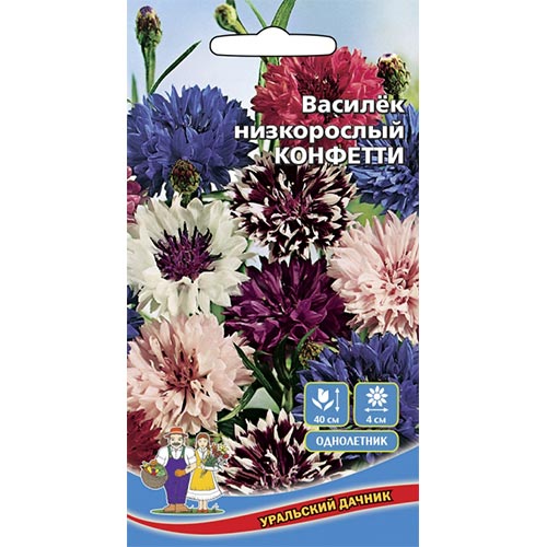 Василек Конфетти, смесь окрасок Уральский дачник изображение 1 артикул 94765