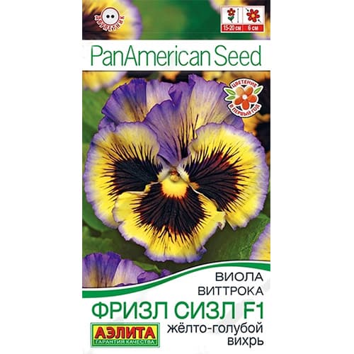 Виола гофрированная Фризл Сизл желто-голубой вихрь F1 Аэлита артикул фото 1 Виола гофрированная Фризл Сизл желто-голубой вихрь F1 Аэлита изображение 1 артикул 40318