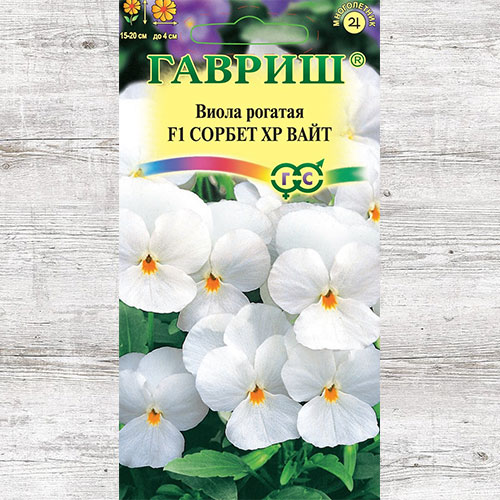 Виола рогатая Сорбет XP Вайт F1 Гавриш изображение 1 артикул 71157